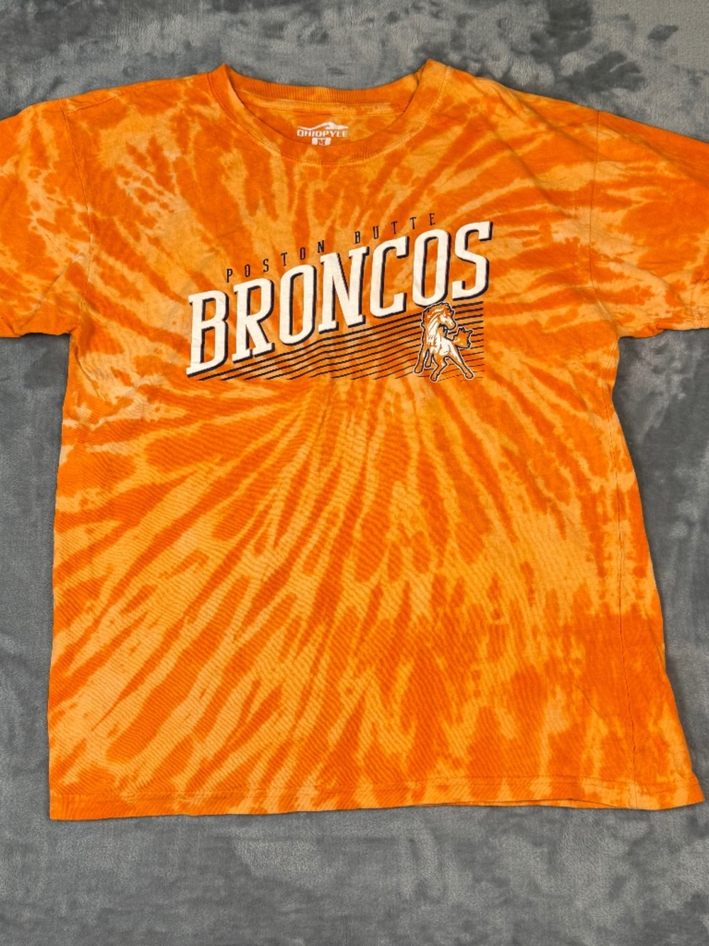 Poston Butte Broncos T-Shirt Men Medium Orange Tie Dye Graphic